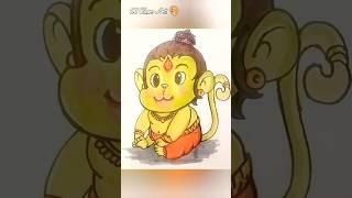 Bajrang bali Hanuman drawing, #easy #balhanuman #god #devotional #drawingtutorial #trending #shorts