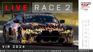 LIVE | Race 2 | VIRginia | Fanatec GT World Challenge America Powered by AWS | 2024