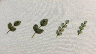 Most Easiest Leaf Embroidery   Learn Hand Embroidery Leaf tutorial for Beginners from Gossamer 