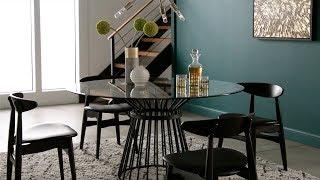 Sheeba Round Caged Metal Base Dining Table