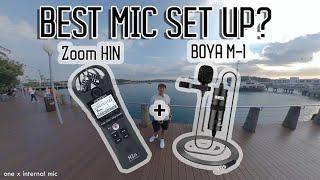 Zoom H1N + BOYA M1 STREET AND WIND NOISE TEST | BEST AUDIO FOR INSTA 360 ONE X