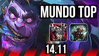 DR. MUNDO vs DARIUS (TOP) | Rank 7 Mundo, 9/3/8, 500+ games | NA Grandmaster | 14.11