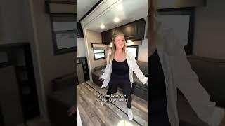 This RV has TWO living rooms! #rvtour #rvlife #rvliving #rvlifestyle #rvfulltime #fifthwheel