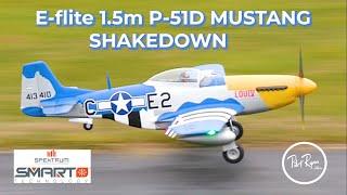 E-flite P-51D Mustang 1.5m with Smart Technology Shakedown Flights