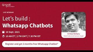 Let's build: WhatsApp chatbots with Engati