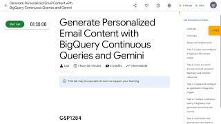 Generate Personalized Email Content with BigQuery Continuous Queries and Gemini GSP1284