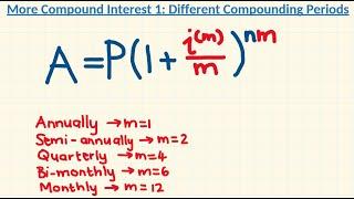 More Compound Interest 1: Different compounding periods