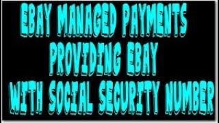 eBay Managed Payments Social Security Number Sales Reporting EIN Number