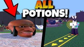 ALL OF THE NEW "WITCHES BREW" & "WHEEL" POTIONS! Wacky Wizards Roblox