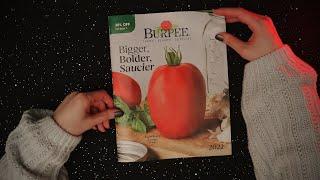 Relaxing Whispered Seed Catalog Flip Through ASMR (2022 Burpee and Burgess)