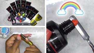 DIY Testing a Rainbow Polygel Kit from Amazon Prime - Makartt