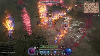 Diablo 4 Firewall Sorcerer PvP2 Sorcerer stacking burning damage against each other with Firewall