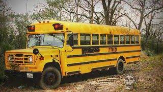 Abandoned school bus 2016. Old abandoned buses. Neglected rusty car bus. Forgotten buses