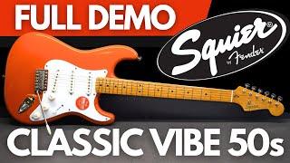 Squier CLASSIC VIBE 50s STRATOCASTER (Full Demo and SETUP)