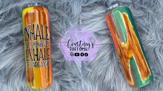 NEW Courtney's Customs BUNDLE! Woodgrain and Glitter Ombre Tumbler Tutorial