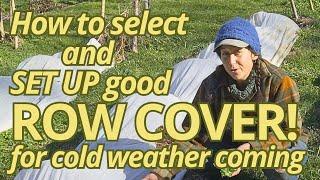 How to protect your garden from frost: setting up row cover in fall to grow food through the winter!