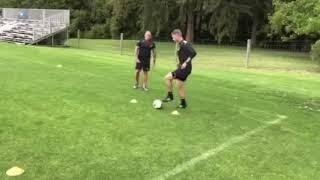 Back garden training drill 5 - how to practise dribbling skills at home