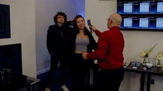 Suspicious security guard scans Jennifer Yu in a chess tournament