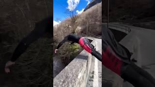  In the #fall it's not just  the leaves fall, do you as well? #canyoning #adventure #shorts 