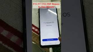 Vivo Y17,Y15,Y12, Frp Bypass in One Minute #vivo_Frp #googlebypass