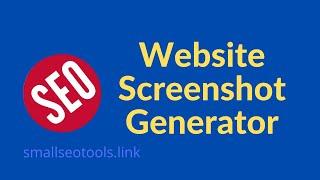 How to Screenshot any Website | SmallSEOtools