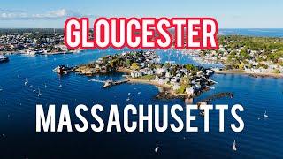 Gloucester Massachusetts by drone USA