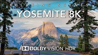 Driving in California Yosemite in 8K HDR Dolby Vision at Sunset