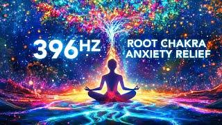 396 Hz STOP OVERTHINKING! Anxiety Healing Frequency, Root Chakra Grounding Music