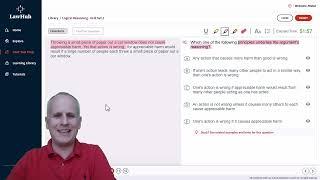 How to Identify a Principle to Support a LSAT Argument Using LawHub Logical Reasoning Drill Set #2