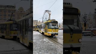 PILSEN | City tram  at Republic square - 4K #trams