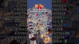 Top 30 most hated countries in the world#mapping #fyp #countries #europe #asia #geography #shorts