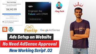 Pantip Active Dashboard Script .02 - Run Google AdSense Ads without Approval On Your Site