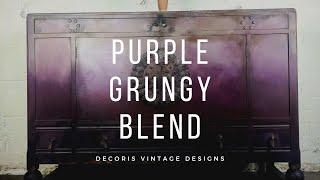 Achieve a Purple Grungy Blend Makeover with Patina Paints & Black Wax | Furniture Painting Tutorial