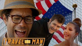 Best of Richard Ayoade & his celeb mates in America | Travel Man in the USA