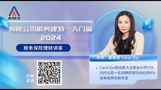 2024有限公司税务规划——入门篇（Carol Dai税务保险理财讲座）