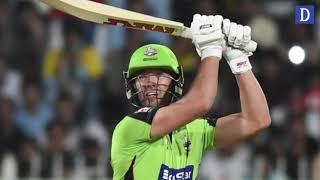 Lahore Qalandars kay batsman AB de Villiers ki Karachi aanay say maazrat.