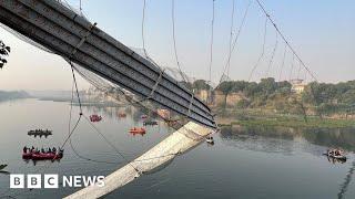 Morbi bridge collapse leaves dozens dead in India - BBC News