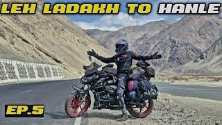 delhi to leh Ladakh bike Ride 2024|| Leh to hanle by road bike ride || apache 160cc 4v EP. 5 #ladakh