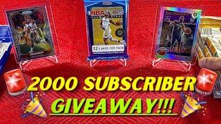 *2,000 Subscriber Giveaway!! + Opening NFL Optic & NBAHoops Cellos, Fire Pulls!!