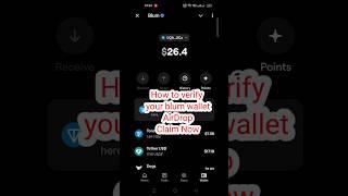 How To Verify You Blum Wallet| Blum Airdrop Big Update| Blum Airdrop Listing Confirm |Blum#shorts