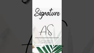 Really Nice Signature Styles for Your Name | Initials AS #shorts #howto #handwriting #art #as
