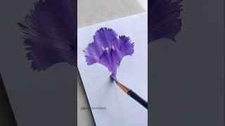 Wow Art  One stroke technique! :) #shorts #painting #onestrokepainting #flowerpainting #canvas