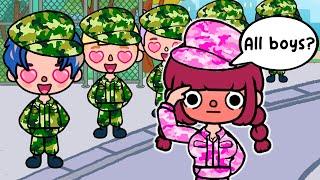 I’m The Only Girl In All Boys Military School  Toca Life World | Toca Boca