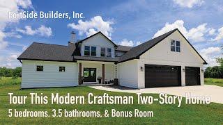 Home Tour - Modern Craftsman Two-Story Home with Partially Finished Lower-Level