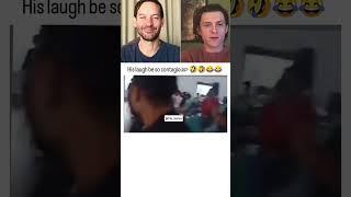 Tom Holland react try to laugh part 16 #tomholland #trynottolaugh #funny