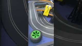 High speed endurance car high speed corner crash #slotcars #scalextric #scx #carrera