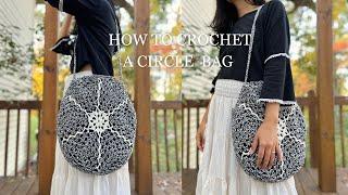 How to crochet a circle bag - Simple Crochet Bag Tutorial