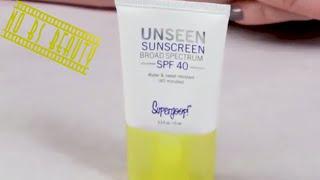 SUPERGOOP! Unseen Sunscreen Broad Spectrum SPF 40 Review and Swatch (Sunscreen Week 2018)