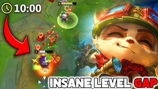 How Rank 1 Teemo made High Elo Gnar Level 2 at 10 minutes with 0 CS Teemo Strategy