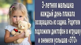 Родители подложили диктофон в игрушку и привели 3-летнюю малышку в сад. Прослушав запись онемели...